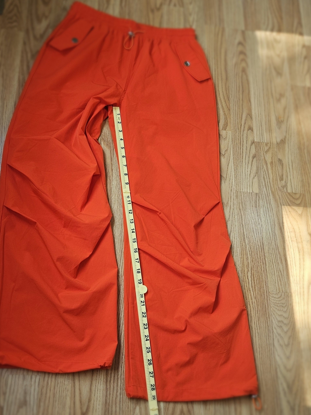 MUY MUY Fancy Collection 2 Piece Cargo Pant Set Orange Crop Top Size L - Picture 6 of 15